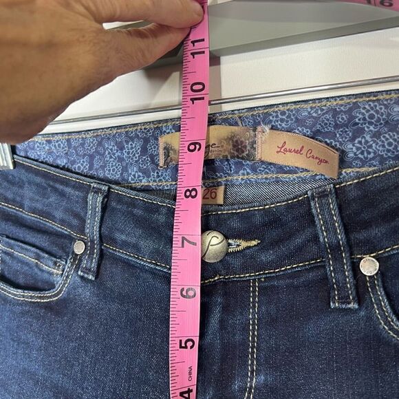 Paige Laurel Canyon Womens Denim Jeans Wide Leg Flared Blue Wash Size 26 - Picture 6 of 11